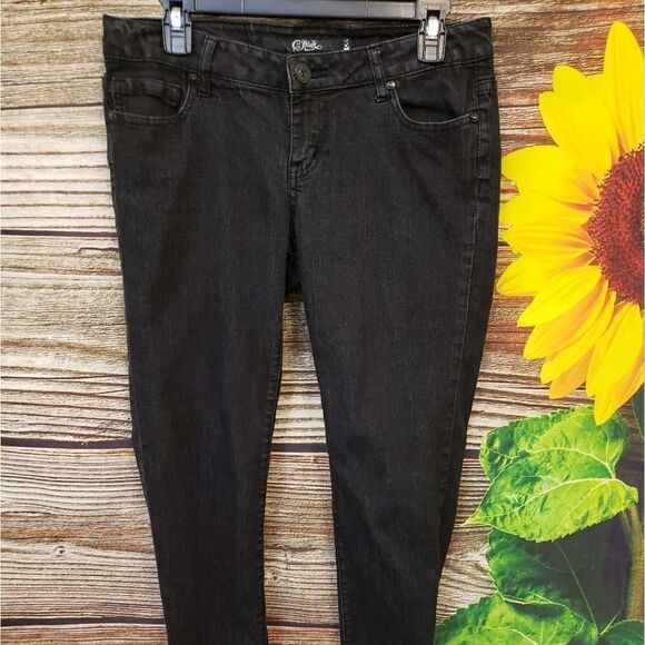 " Pink " woman's black jeans size : 9 Pre-owned - Picture 1 of 8